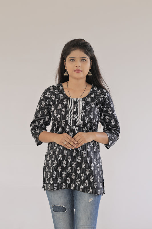 Ink Black Kurti