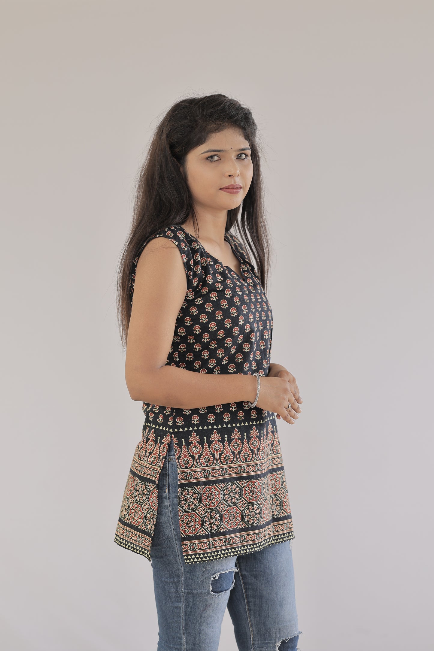 Signature Black Short Kurti