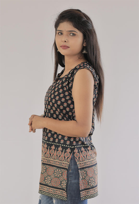 Signature Black Short Kurti